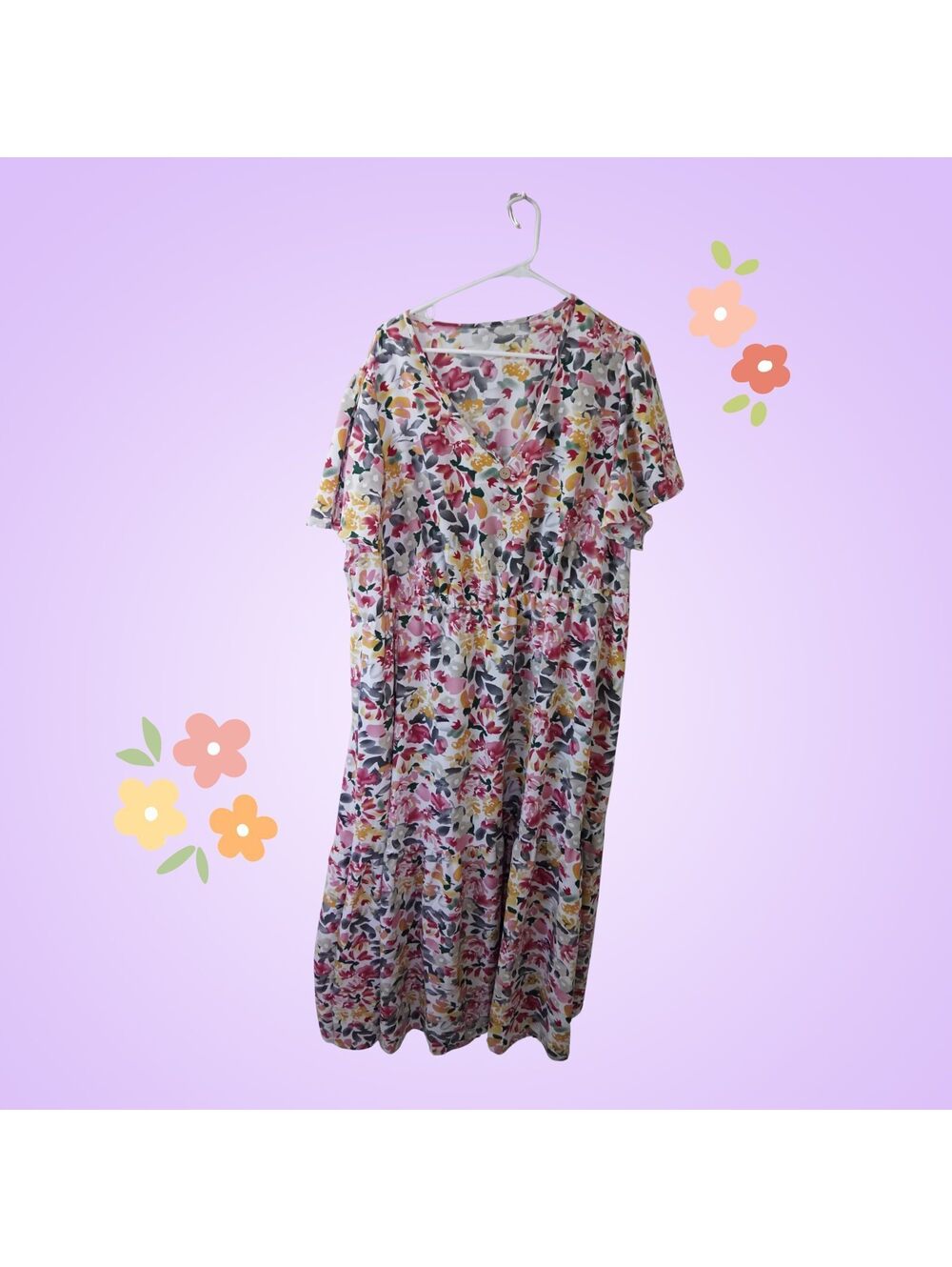 Women’s New SHEIN Curve 4XL Floral Maxi Dress | See Measurements